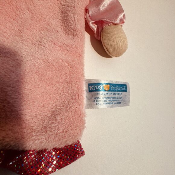 Kids Preferred Girl Plush Security Blanket Lovey Soft Toy Satin Trim Pink Crown - Picture 5 of 6